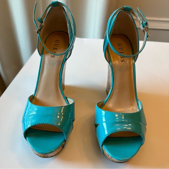 Guess Shoes - Guess Kalisa blue wedge sandal